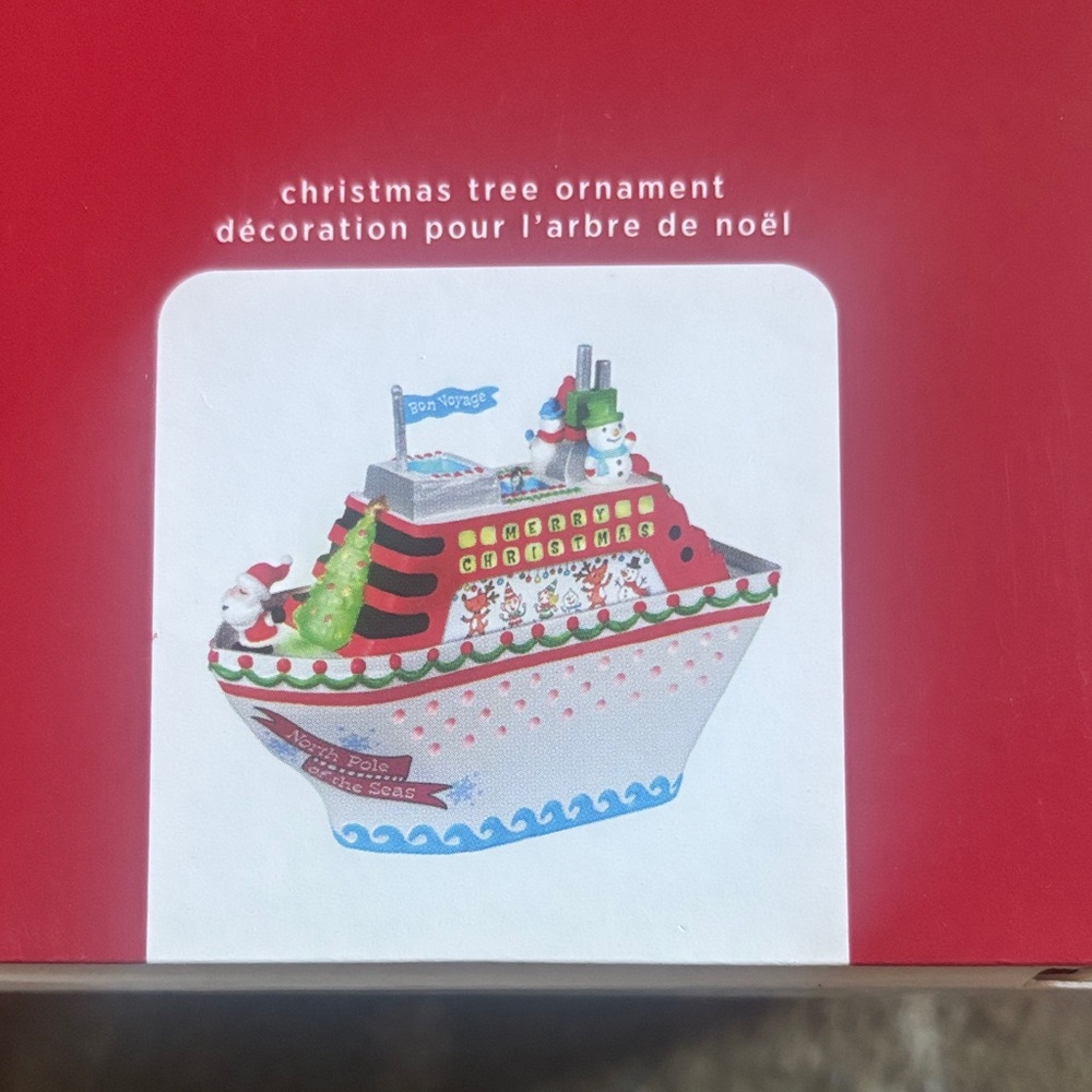 New Cruise Ship Christmas Ornament